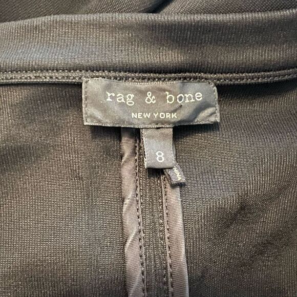 Rag & Bone Womens Black Scoop Neck Long Sleeve Flare Hem Sheath Dress Size 8 - Picture 5 of 8